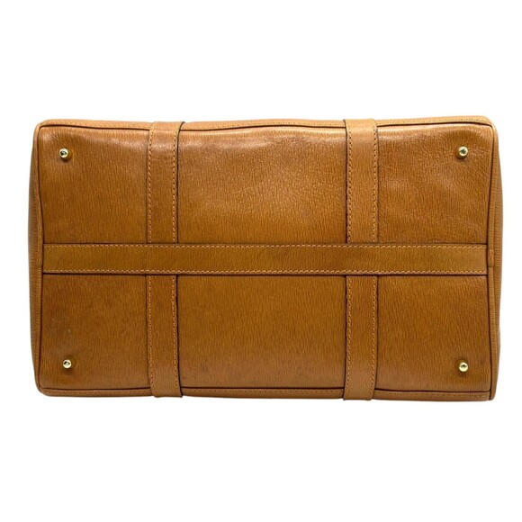 Valentino Garavani Mini Boston Handbag in Camel Brown Leather with V Logo and...